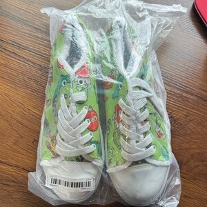 Source Unknown Vibrant Green Cartoon Sneakers
